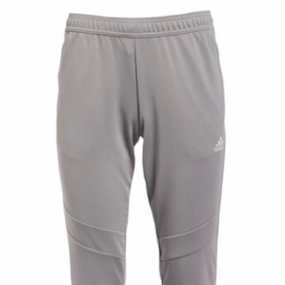 Team Mid Grey & White Side-Tape Tiro Track Pants, S - Picture 2 of 5